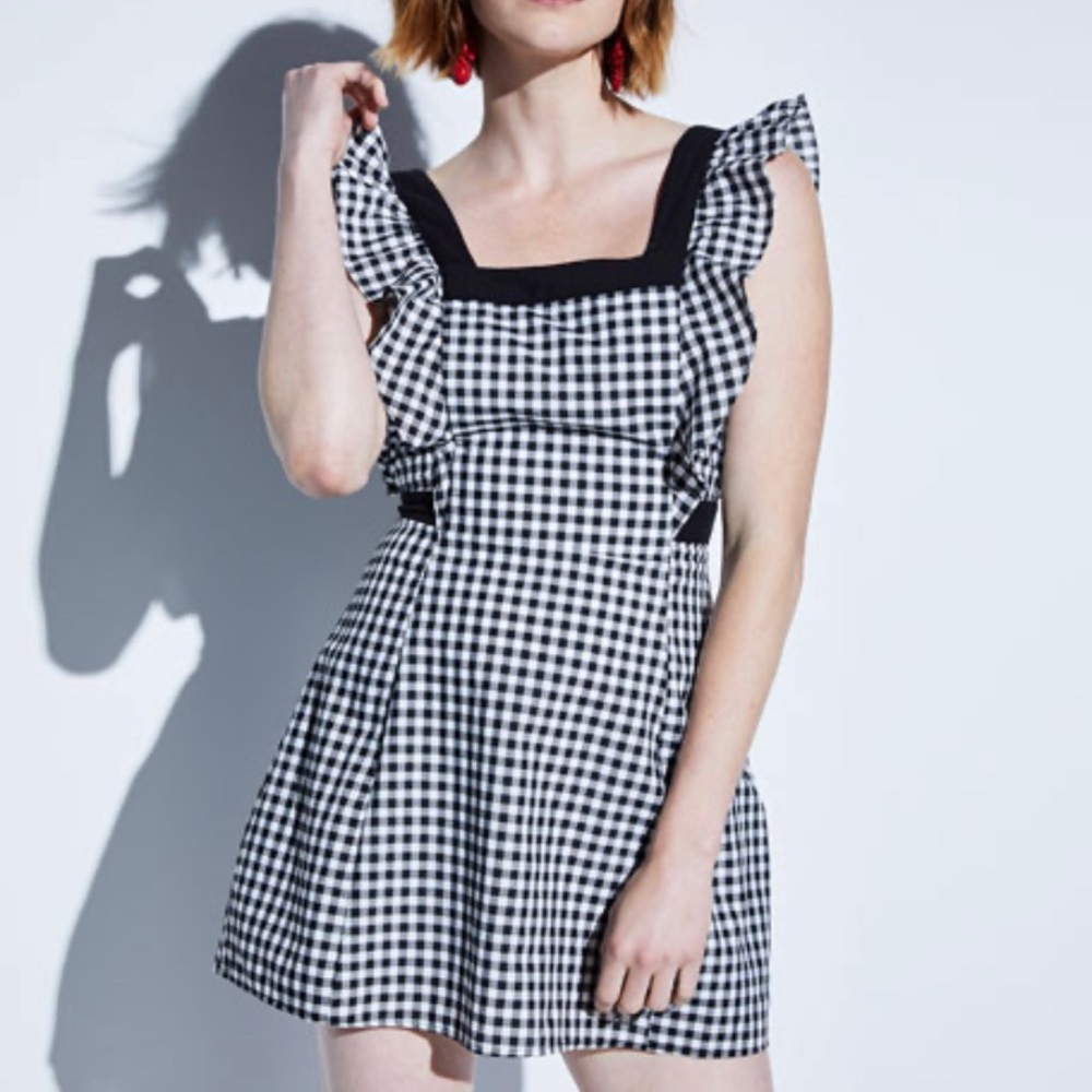 BCBG Gingham Ruffle Dress - NWT!
